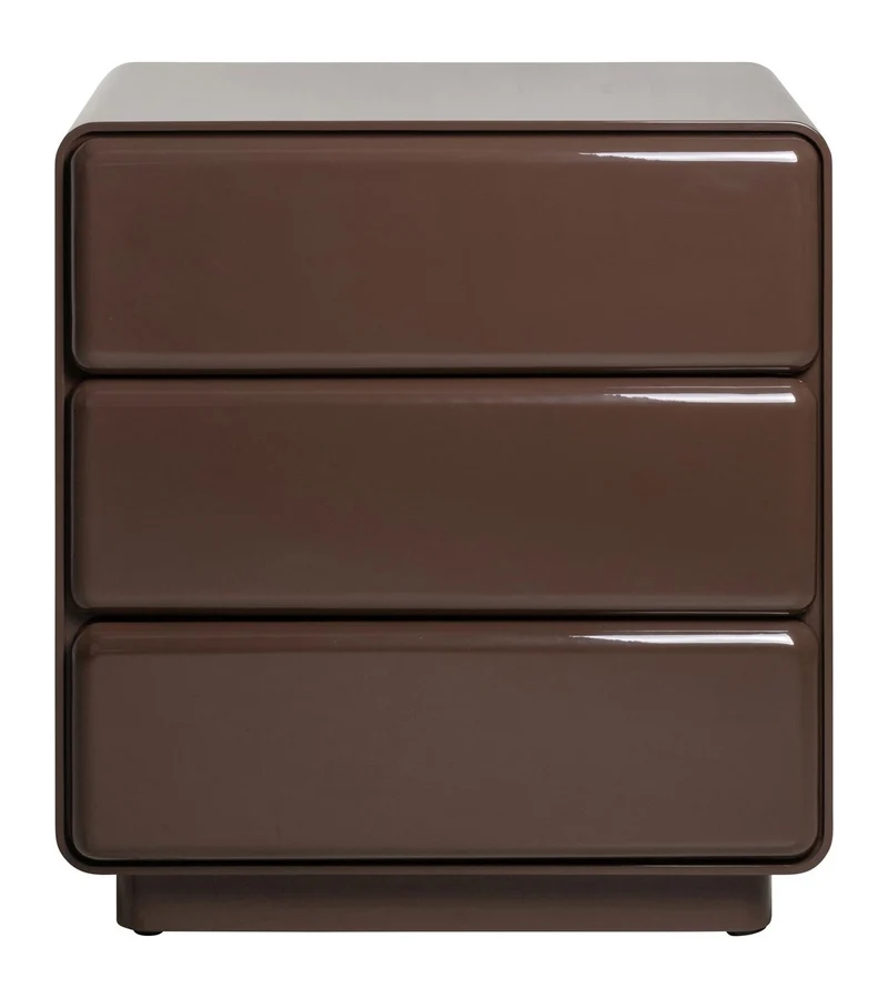 Nachttisch Demy Chestnut – Schlafzimmer-Nachtschrank aus MDF