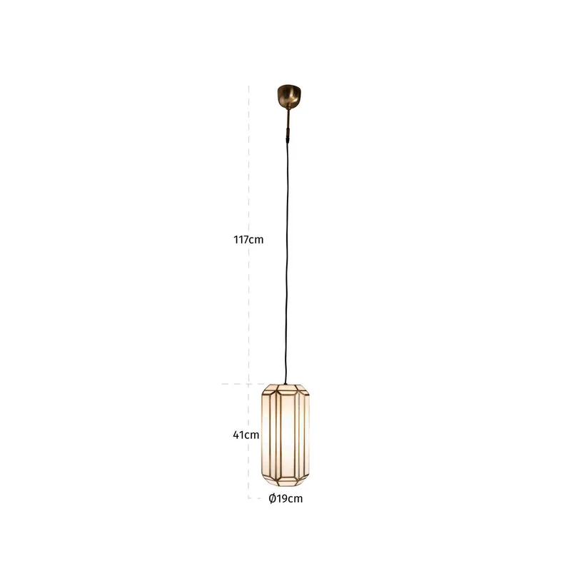 Pendelleuchte Elona brass antique – Design-Leuchte für Esstisch