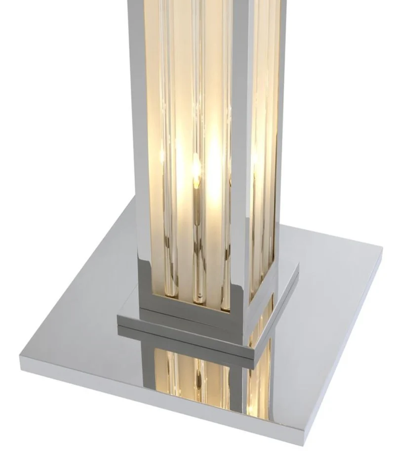 Casa Padrino Luxus Stehleuchte Silber 40 x 40 x H. 192,5 cm - Wohnzimmermöbel