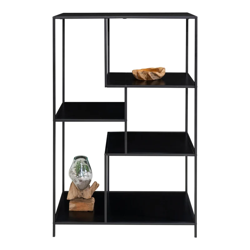 Modernes Regal LEVEN schwarz ca.36x80x120 cm