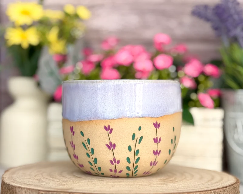 Produktionszeit bis zu 8 Wochen | Müsli-Schale "Lavendel"| c.a. 450ml