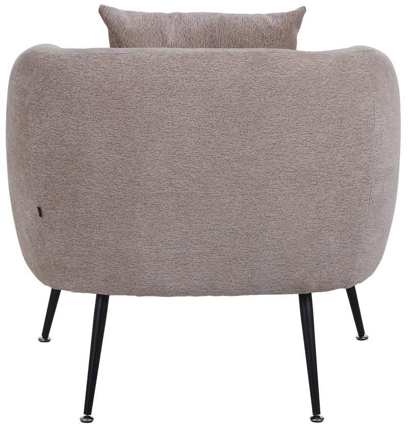 Relaxsessel Inglede dunkelbeige Chenille auf schwarzen Beinen