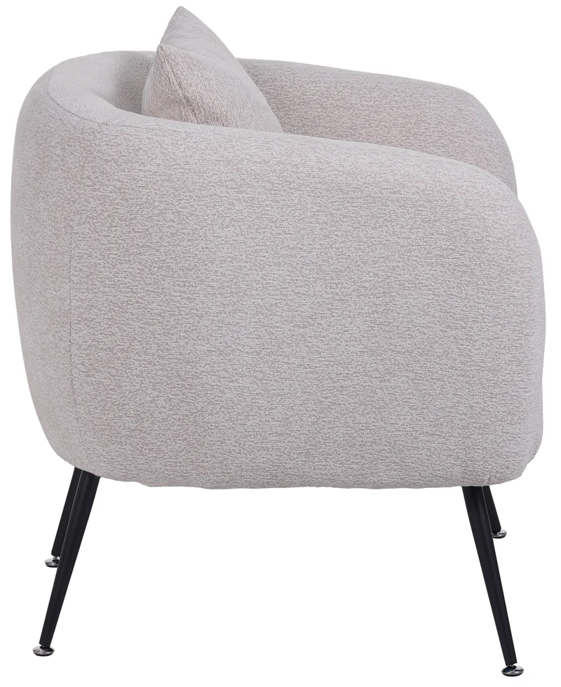 Relaxsessel Inglede hellbeige Chenille auf schwarzen Beinen