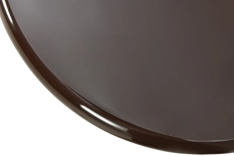 Solvade Couchtisch Durchmesser 45 cm Braun Hochglanz