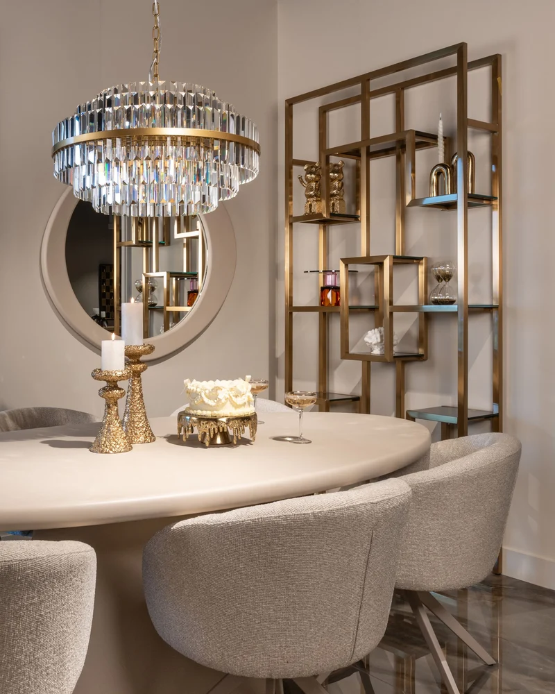 Esszimmerstuhl Olivia biscotti – drehbarer Polsterstuhl fürs Esszimmer