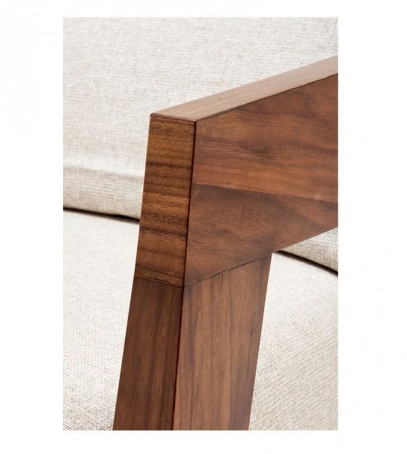Casa Padrino Luxus Art Deco Sessel aus Mahagoni Holz in Walnussbraun und Hellgrau - 74 x 76 x 76 cm