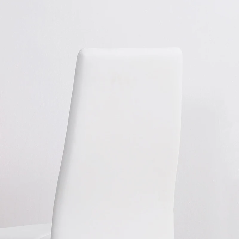 HOMCOM - Esszimmerstühle, Esstisch stühle, Küchenstühle, 4er-Set, Gepolsterte, Essstuhl, Polsterstuhl mit Stahlbeine, Kunstleder, Weiß