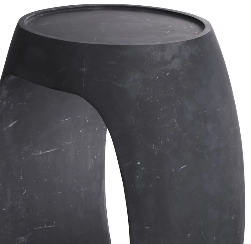Casa Padrino Luxus Marmor Beistelltisch Schwarz 37 x 29 x H. 55,5 cm - Marmor Möbel - Luxus Qualität