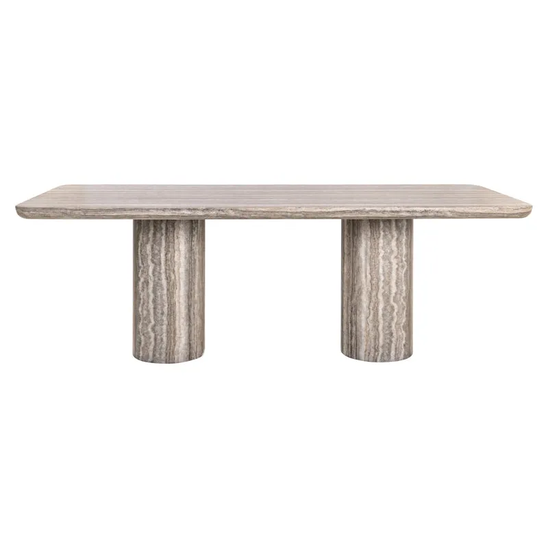 Esstisch Dulce Grey 225 cm – Marmor-Optik & skulpturales Design