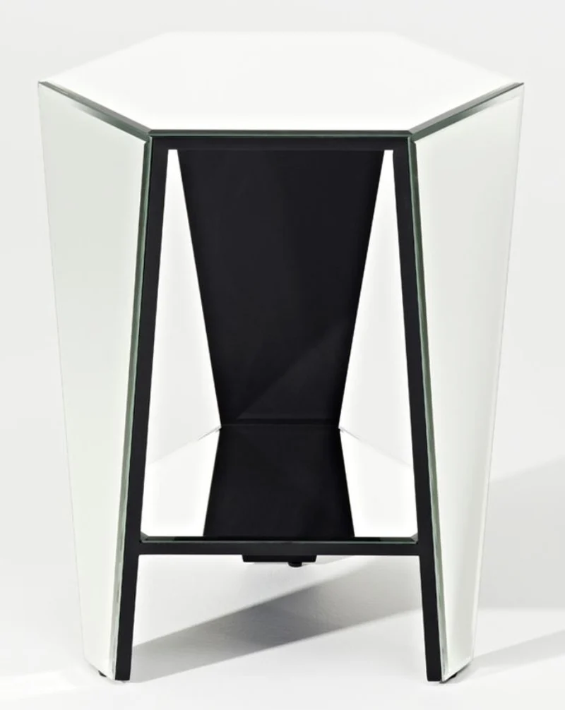 Casa Padrino Luxus Spiegelglas Beistelltisch 45 x 40 x H. 56 cm - Designermöbel