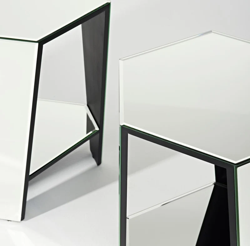 Casa Padrino Luxus Spiegelglas Beistelltisch 45 x 40 x H. 56 cm - Designermöbel