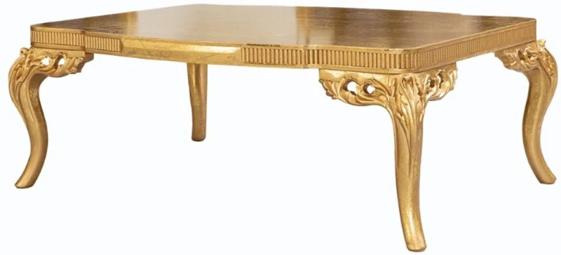 Casa Padrino Luxus Barock Wohnzimmer Set Dunkelblau / Gold - 2 Sofas & 2 Sessel & 1 Couchtisch - Prunkvolle Barock Wohnzimmer Möbel