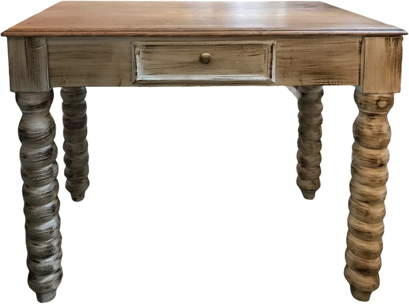 Casa Padrino Landhausstil Sekretär Antik Beige 91 x 56 x H. 76 cm - Massivholz Schreibtisch mit Schublade - Büromöbel im Landhausstil