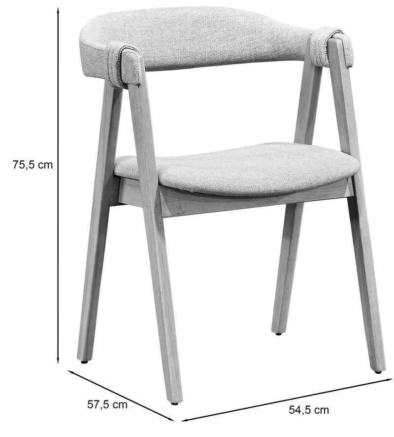 Holzstuhl für das Esszimmer Inneles Nussbaum/Beige