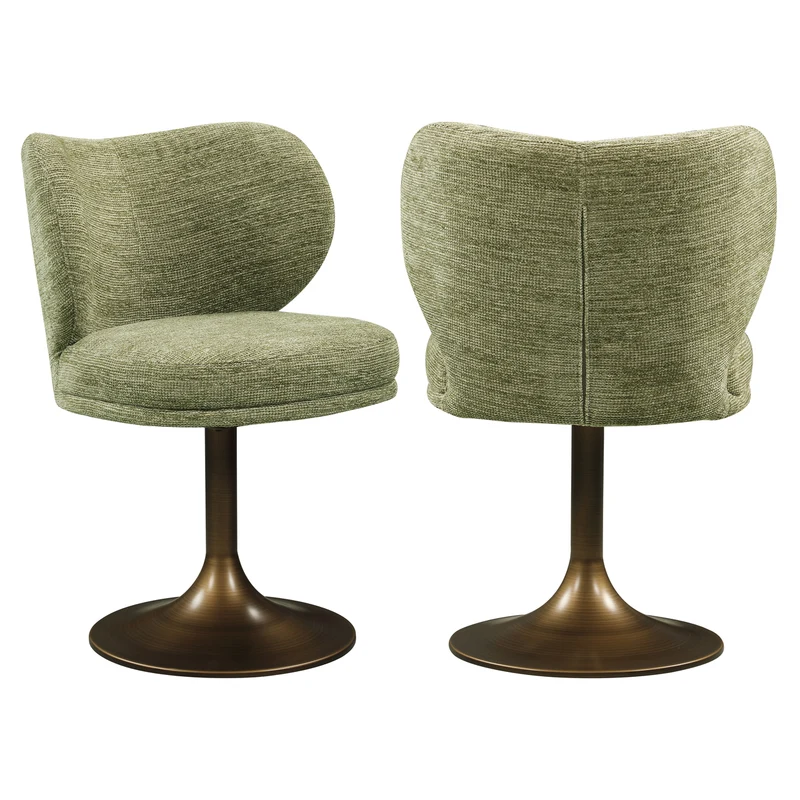Richmond Esszimmerstuhl Amely Pistache Softweave mit Drehfunktion