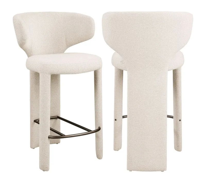 Barhocker Viola biscotti – Counterstuhl mit Polyester-Bezug