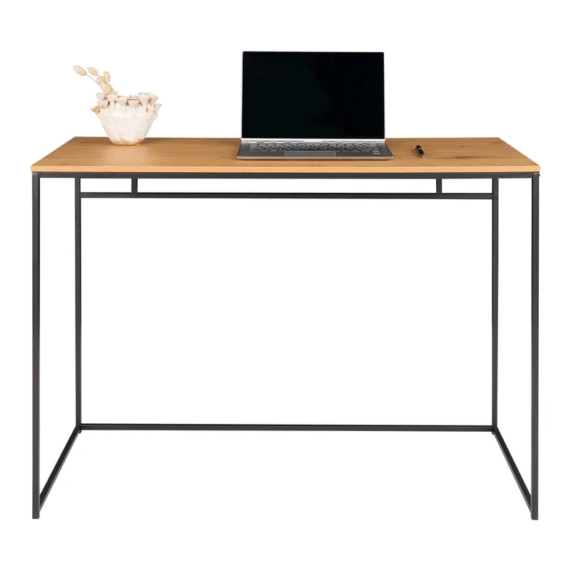 Moderner Schreibtisch LEVEN 100cm schwarz / natur Konsolentisch