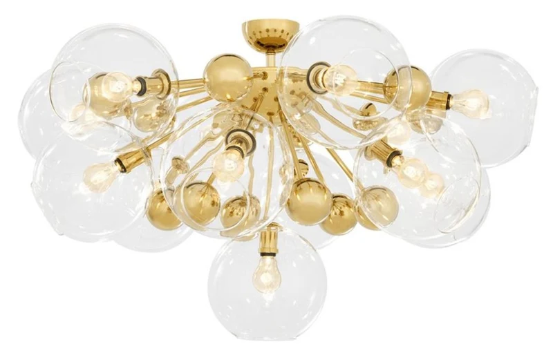 Casa Padrino Luxus Deckenleuchte Gold Ø 90 x H. 57 cm - Luxus Kollektion
