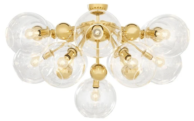 Casa Padrino Luxus Deckenleuchte Gold Ø 90 x H. 57 cm - Luxus Kollektion