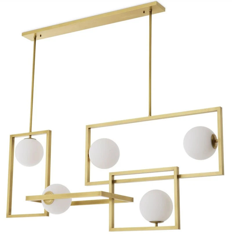 Casa Padrino Luxus Art Deco Kronleuchter Antik Messingfarben / Weiß Ø 160 x 38 x H. 70,5 cm - Wohnzimmer Kronleuchter - Hotel Kronleuchter - Luxus Qualität