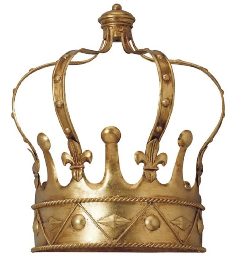 Casa Padrino Luxus Barock Wandleuchte Krone Antik Gold 40 x 20 x H. 45 cm - Handgefertigte Metall Wandlampe - Barock Wandleuchten