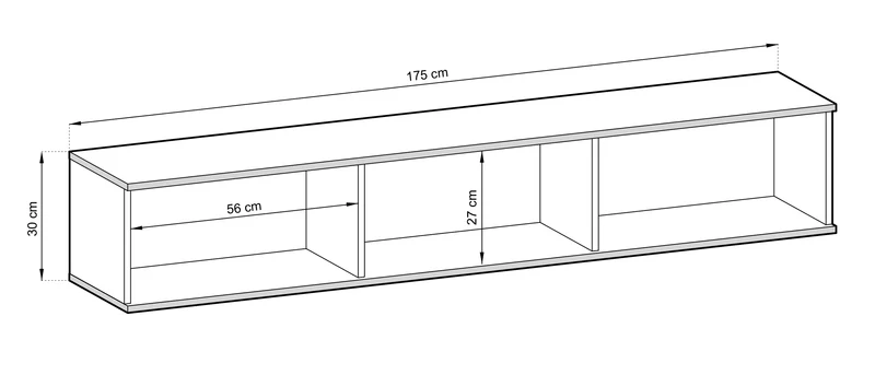 TV-Schrank Mucalma 175 cm schwarz mit goldenen Einsätzen