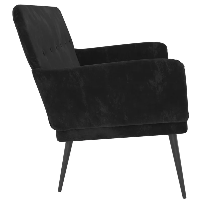 vidaXL - Sitzbank Schwarz 108x79x79 cm Samt