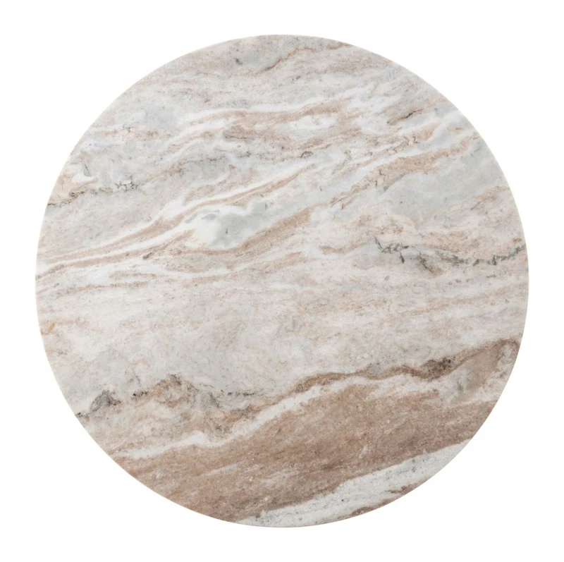 Richmond Bistro-Tisch Nyon Blush beige – Marmorplatte Ø 75 cm