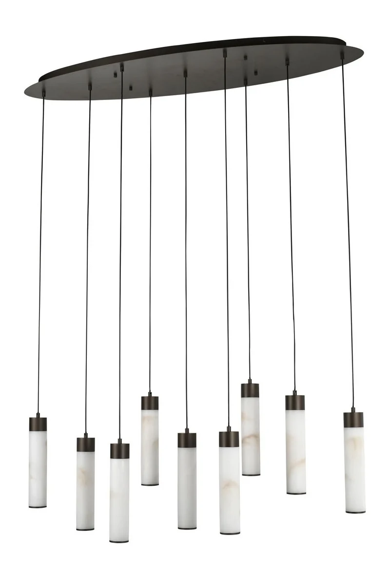 Pendelleuchte Chavine Bronze – XXL-Kronleuchter mit 9 Flammen