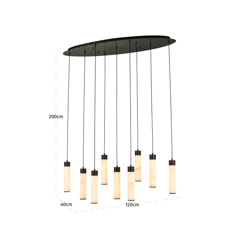 Pendelleuchte Chavine Bronze – XXL-Kronleuchter mit 9 Flammen