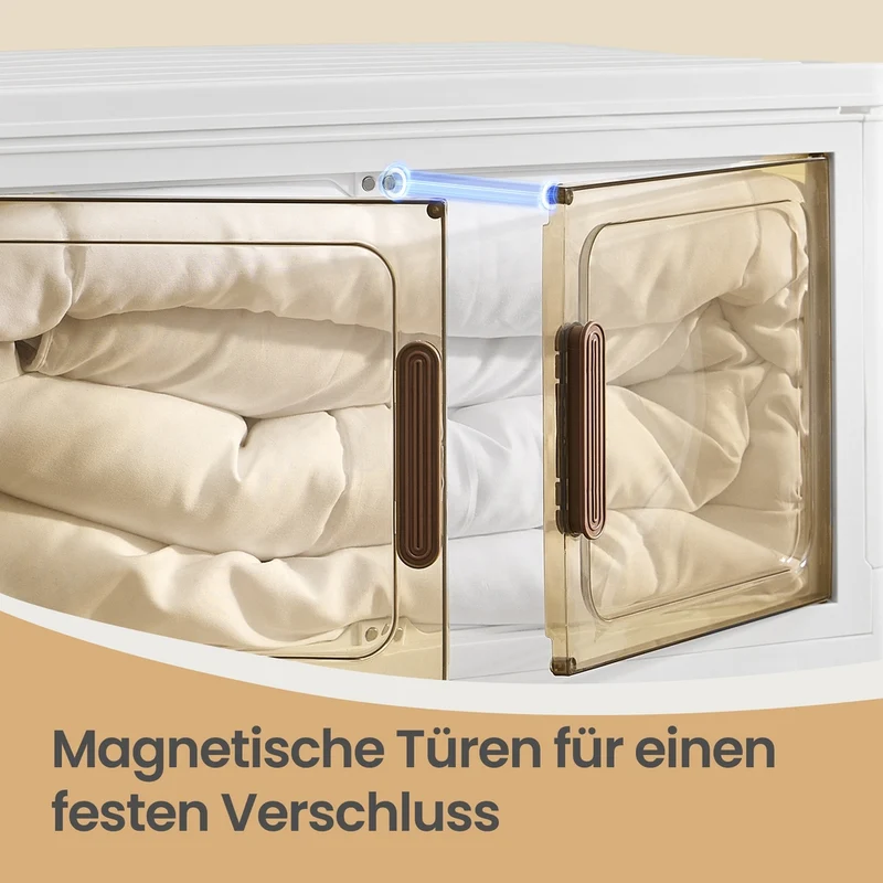 Rollwagen Mit 4 Ebenen - Stapelbare Boxen Mit Deckel - 220 L Stauraum