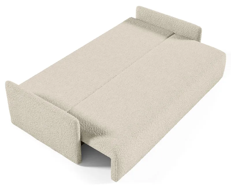 Ausziehbares Sofa Glove mit Bettkasten, beige Bouclé