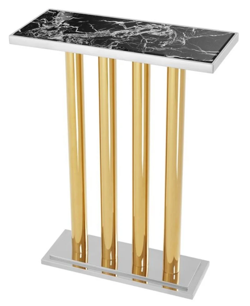 Casa Padrino Luxus Konsole Gold 70 x 30 x H. 93 cm - Designer Hotel Möbel