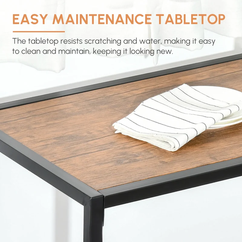 2-Person Industrial Dining Table Set – Kitchen Table with 2 Chairs for Small Spaces (United States & Canada Delivery Only)