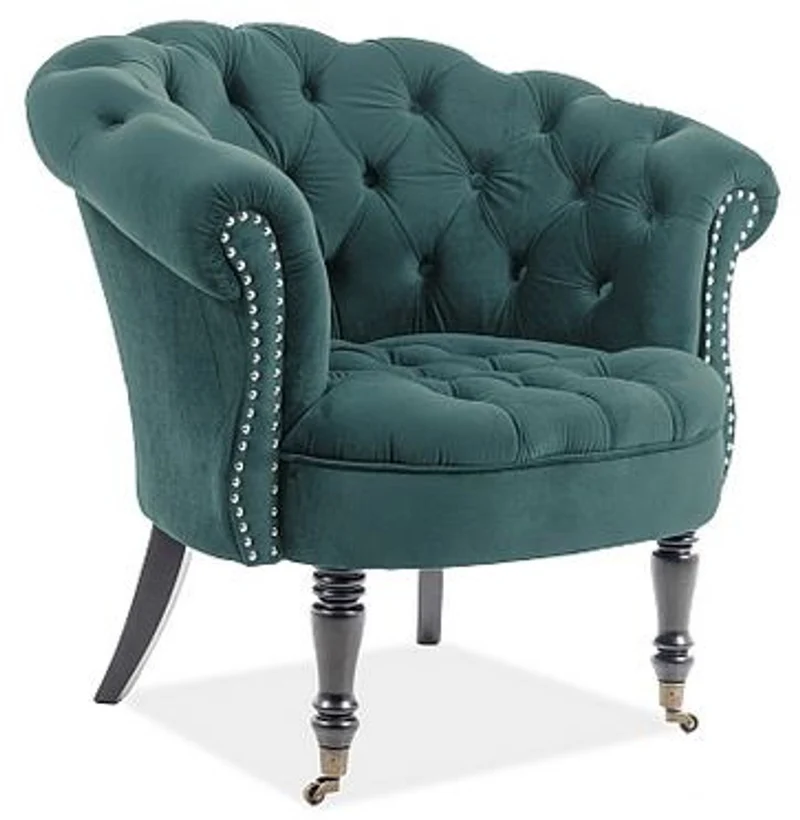 Casa Padrino Chesterfield Sessel 87 x 78 x H. 83 cm - Verschiedene Farben - Eleganter Salon Sessel mit edlem Samtsoff - Chesterfield Möbel