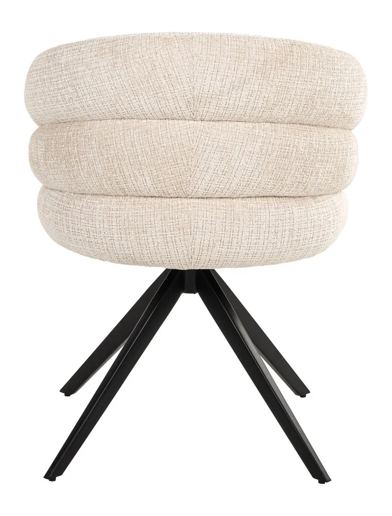 Esszimmerstuhl Serenity Niagara Beige drehbar mit Polyesterbezug