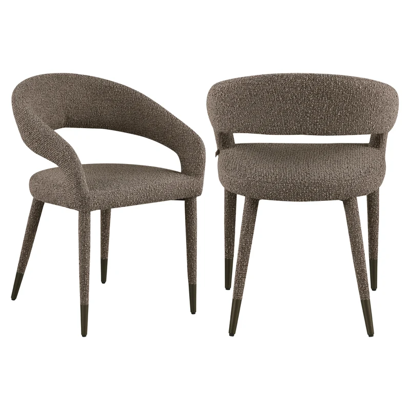 Esszimmerstuhl Gia in Brown Chunky mit Bronze-Beinen – Richmond