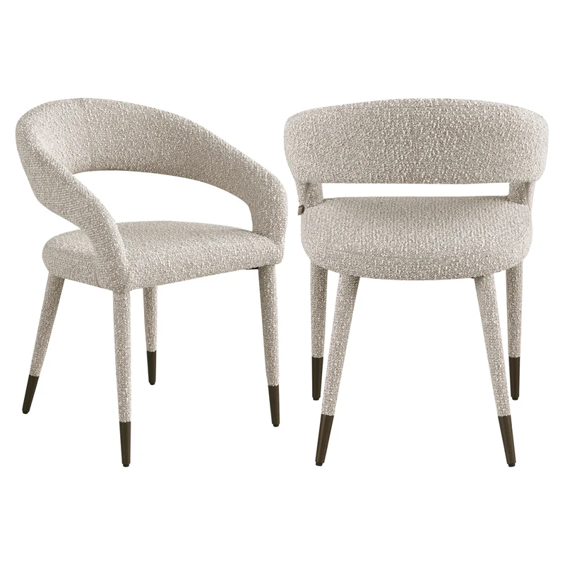 Esszimmerstuhl Gia Natural Chunky mit Bronze-Beinen – Richmond