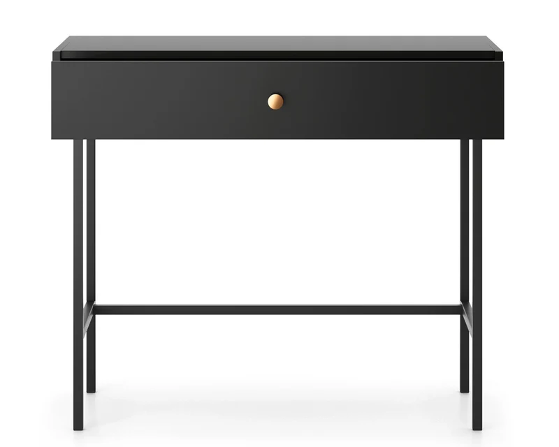 Schminktisch Divenos mit Schublade 93 cm Schwarz