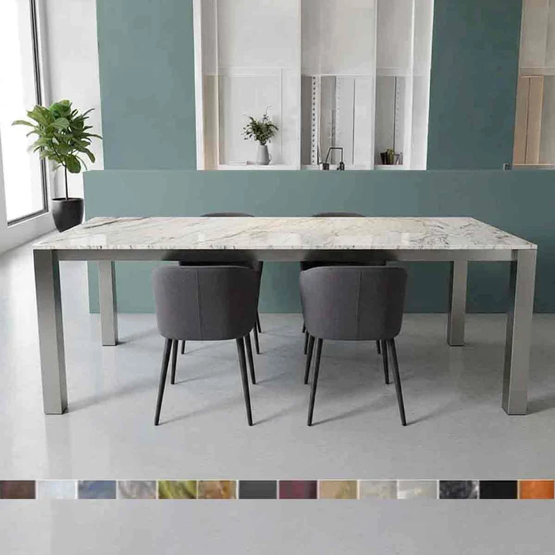 Caicos Esstisch mit Steinplatte aus Sirius White Granit online konfigurieren