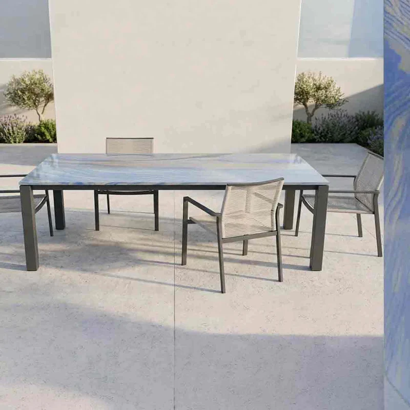 Gartentisch Caicos mit Azul Macaubas Quarzit online konfigurieren