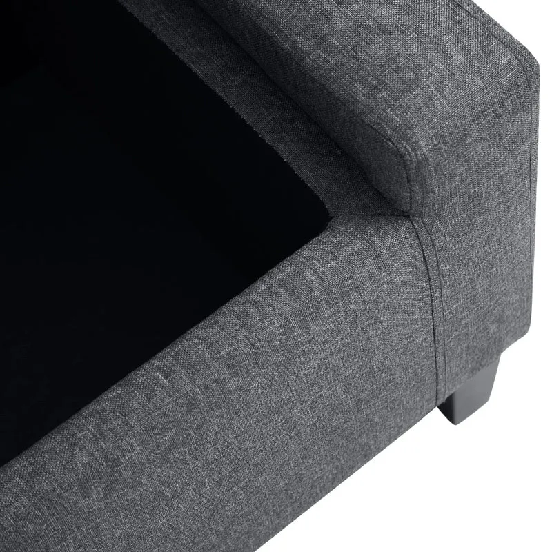 Linen Storage Ottoman Bench – Tufted Upholstered Accent & Seating Bench (United States & Canada Delivery Only)