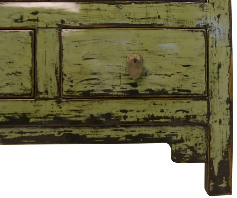 Casa Padrino Landhausstil Schrank Antik Stil Grün 75 x 40 x H. 180 cm aus Kiefernholz