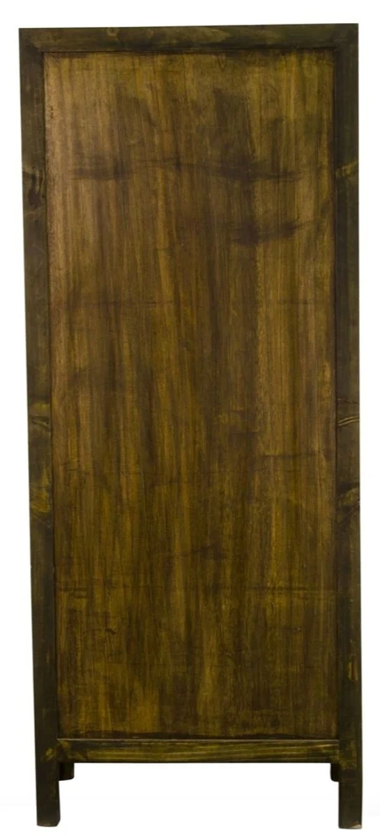 Casa Padrino Landhausstil Schrank Antik Stil Grün 75 x 40 x H. 180 cm aus Kiefernholz