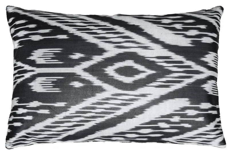 Casa Padrino Luxus Kissen Schwarz / Weiß 60 x 40 cm - Wohnzimmer Deko Accessoires