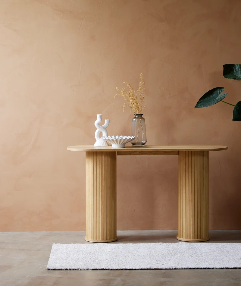 Gativel Konsole 130 cm Lamellen natürliche Eiche