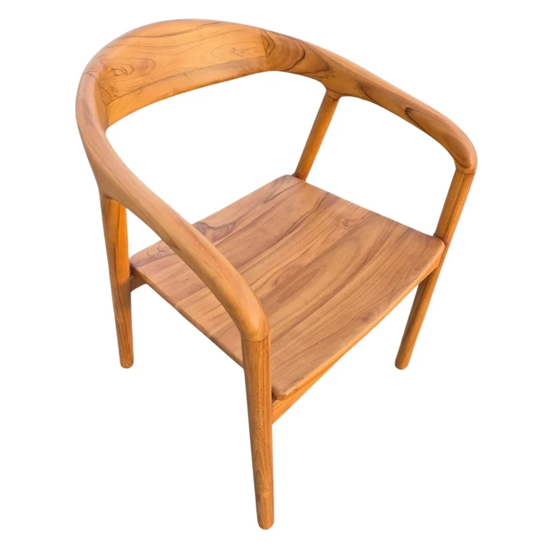 2er Set NEAPEL Teakstuhl natural Design Esszimmer Stühle ergonomisch