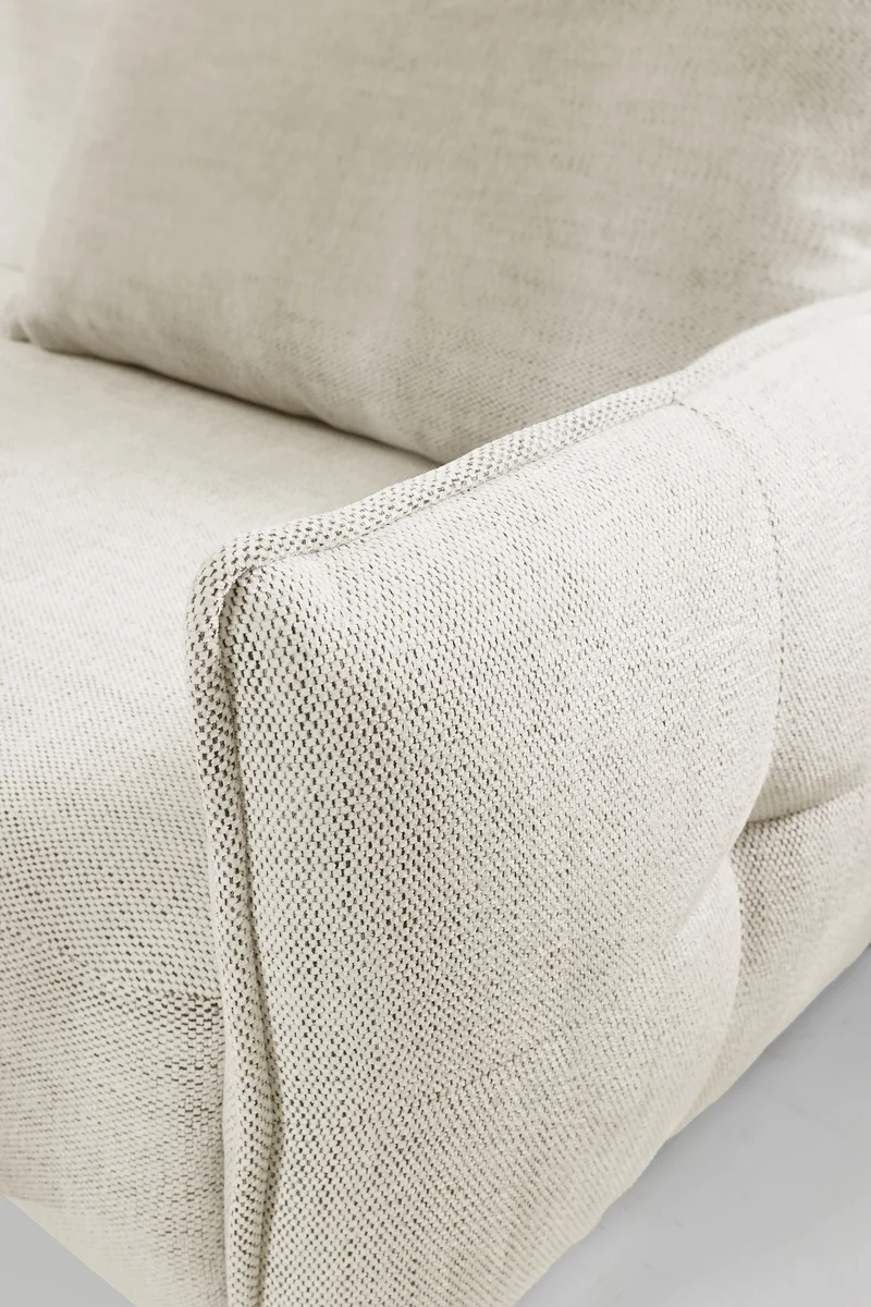 Ecksofa mit Schlaffunktion Oblivio mini, L-förmig, linksseitig, mit Stauraum, beige Geflecht