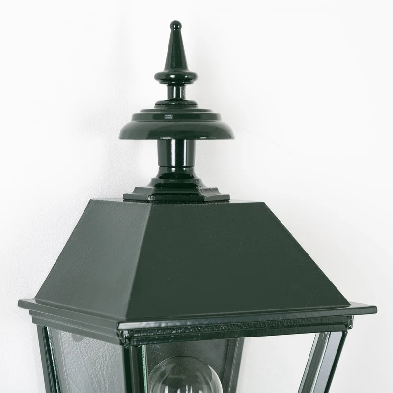 Casa Padrino Jugendstil Außenwandleuchte 22 x 15 x H. 51 cm - Grün - Nostalgische Wetterfeste Außenleuchte