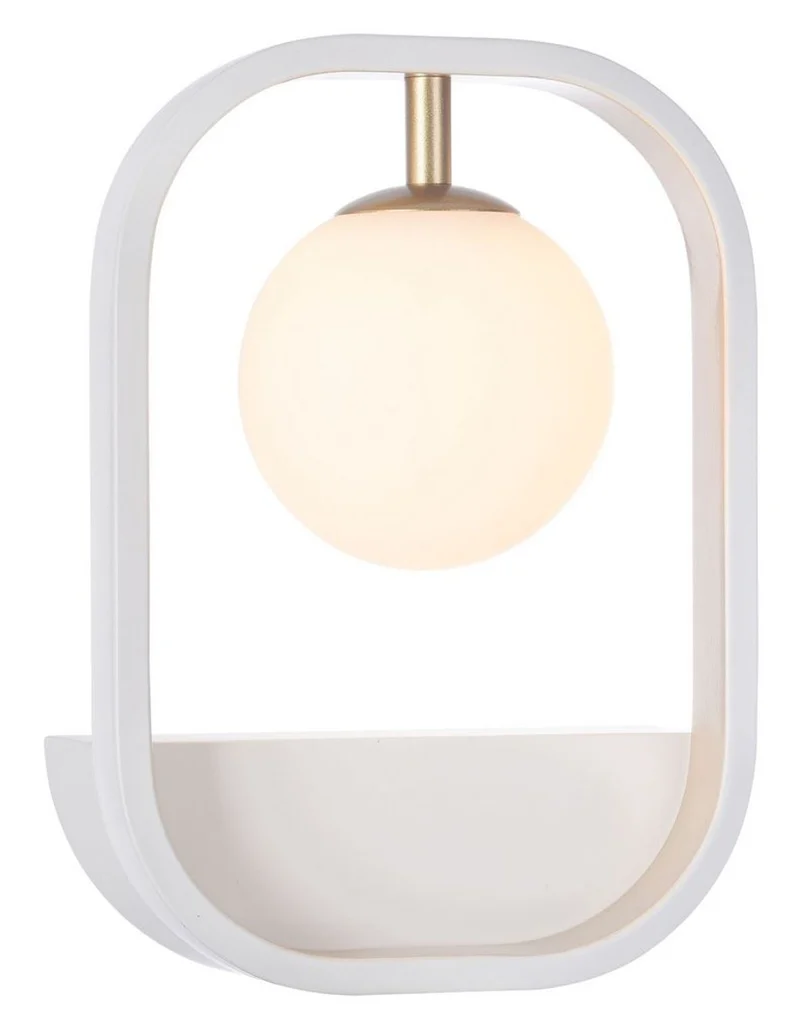 Casa Padrino Luxus Wandleuchte Weiß / Gold 17,8 x 11 x H. 25 cm - Wohnzimmer Wandlampe